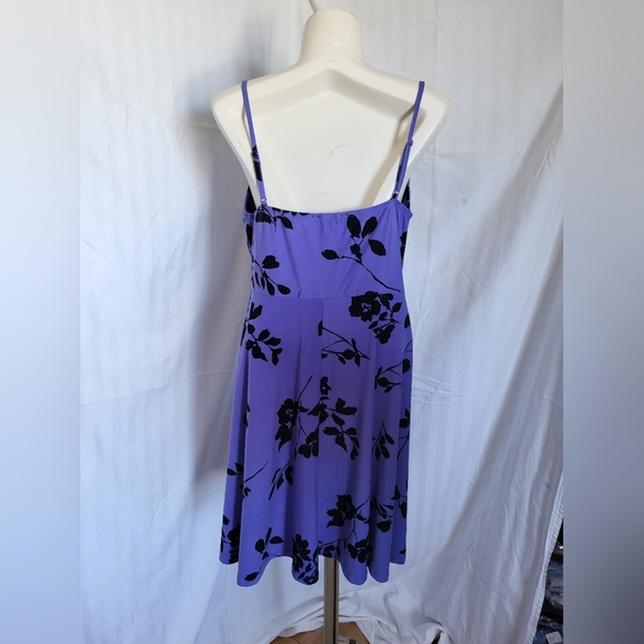Lily Morgan Purple/ Black Dress, Size Large - Picture 4 of 5